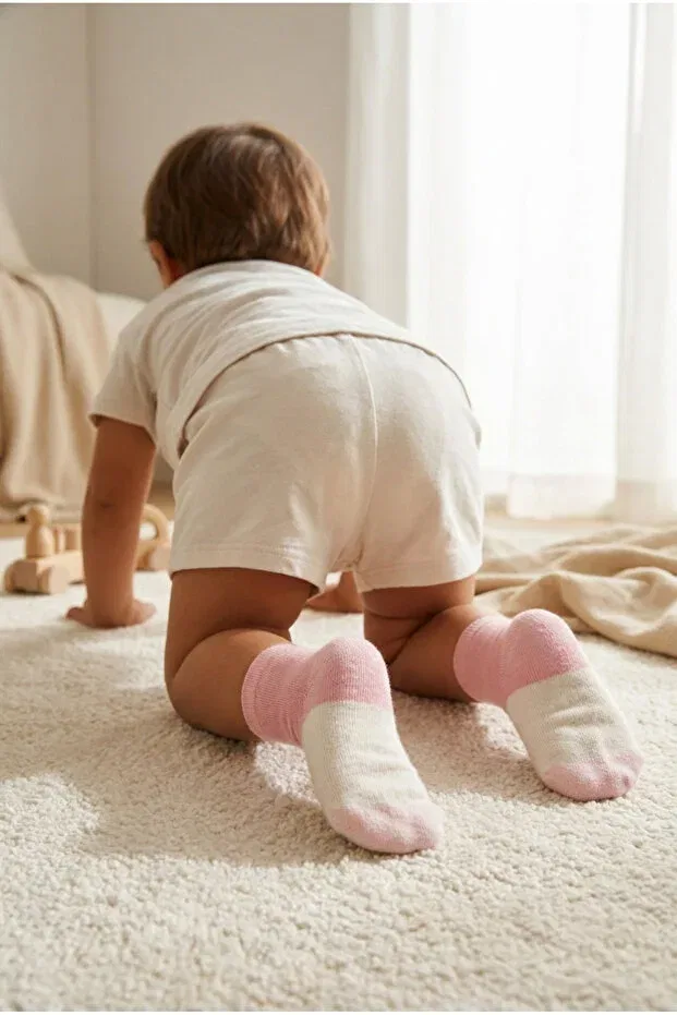 Детские носки с принтом Cat patterned baby socks Katia&Bony, Pink — фото 2