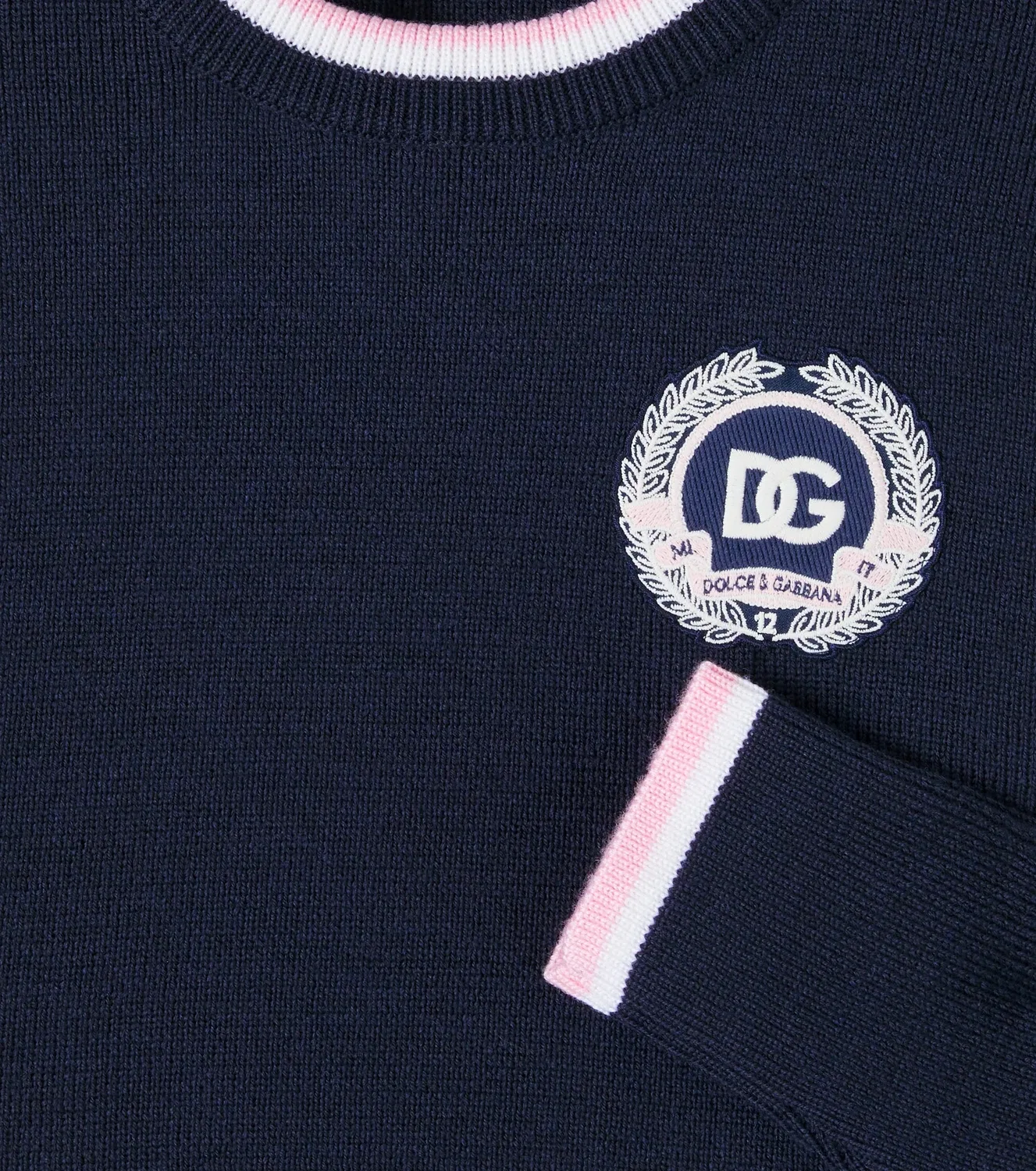 Свитер из шерсти с длинным рукавом Dolce&Gabbana Kids, синий — фото 3
