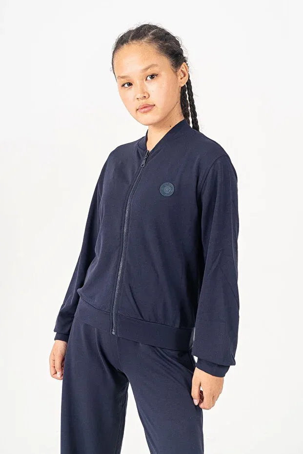 Детский кардиган для девочек с длинным рукавом Kinderos, Navy Blue — фото 2