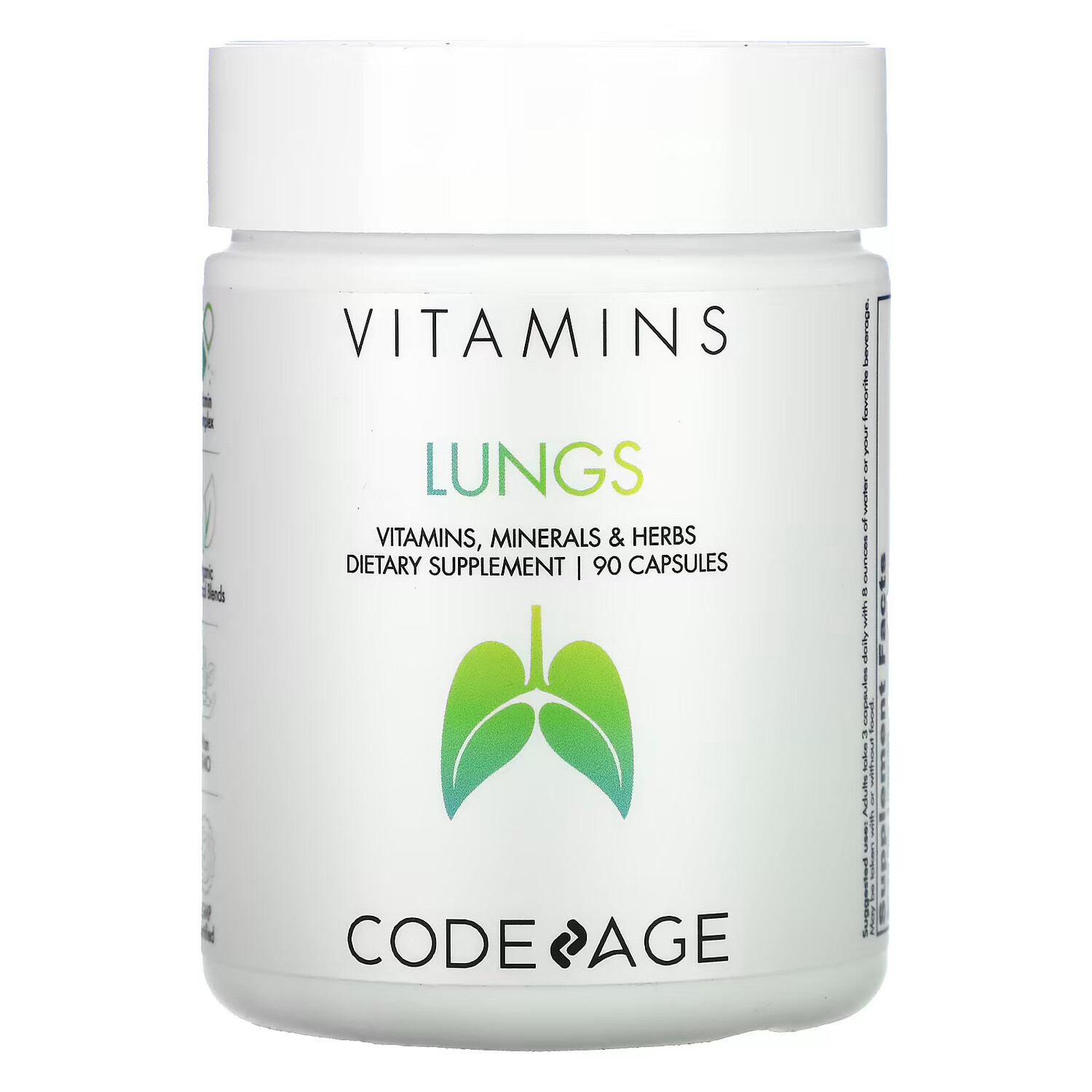

Codeage, Витамины, легкие, минералы, травы, 90 капсул