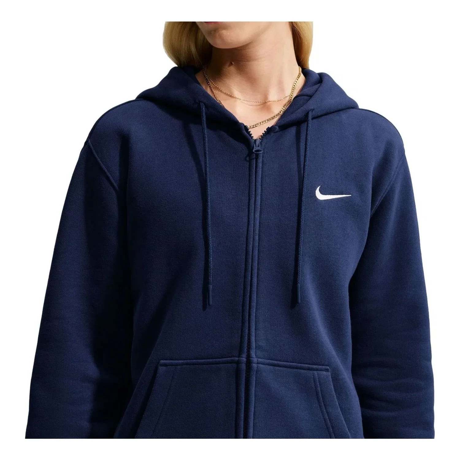 Женское худи Studio Fleece Medium Weight Hoodie 'Midnight Navy Sail' Nike, Midnight Navy/Sail