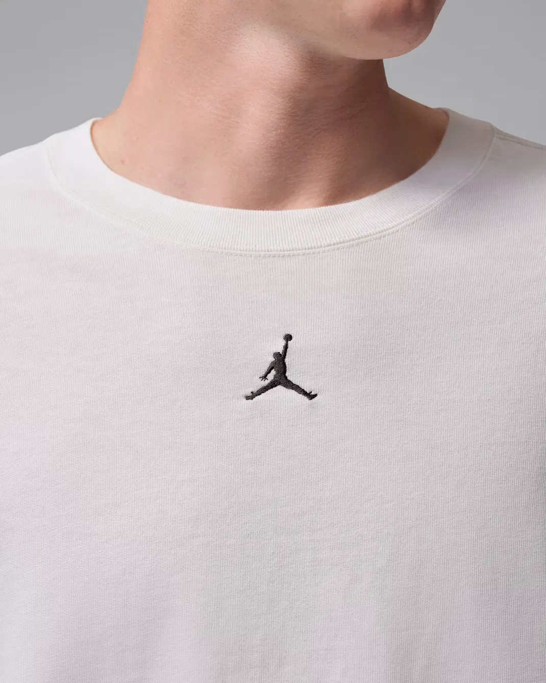 Мужская плотная футболка с длинными рукавами Jordan Flight, Sail/Sail/Black — фото 4