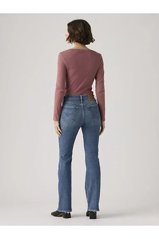 Женские джинсы-клеш с высокой посадкой Levi'S, Medium Indigo - Worn In — фото 4