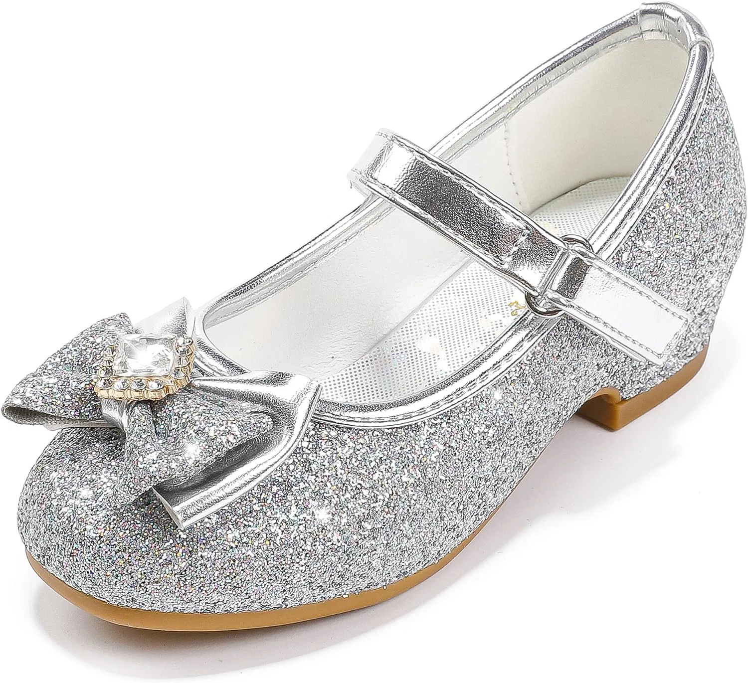 Детские туфли для девочек с блестками Princess Mary Jane Furdeour, Silver