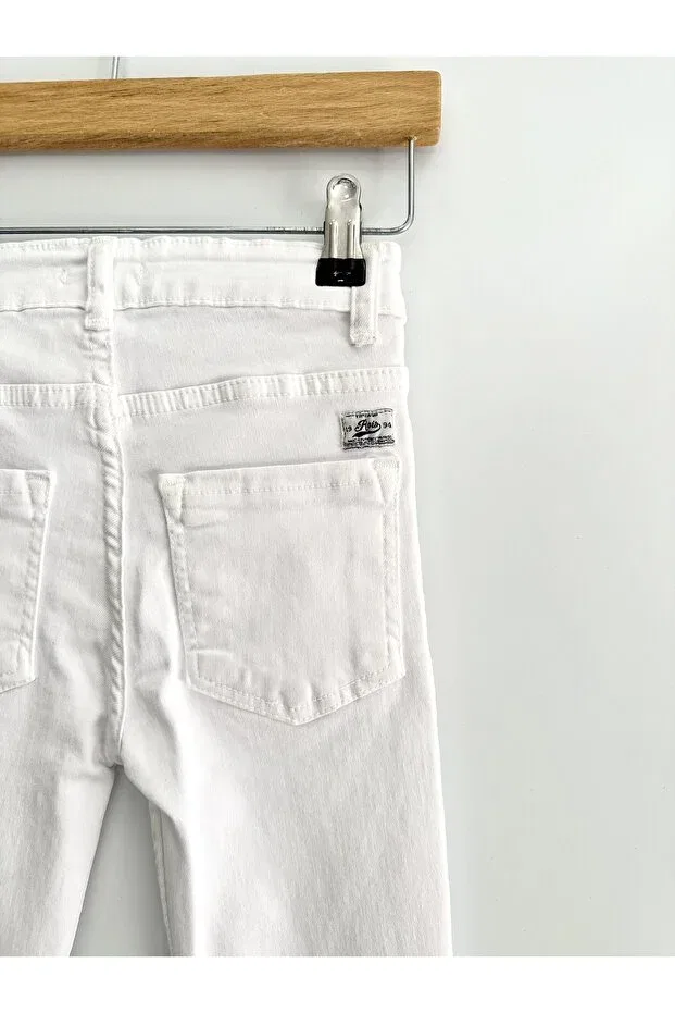 Детские брюки для девочек с обычной посадкой Rois Kids, White — фото 4