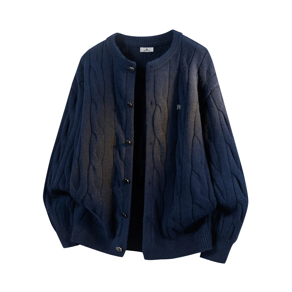 Детский свитер с круглым вырезом, свободный крой, PAL ONGACO, Dark Blue