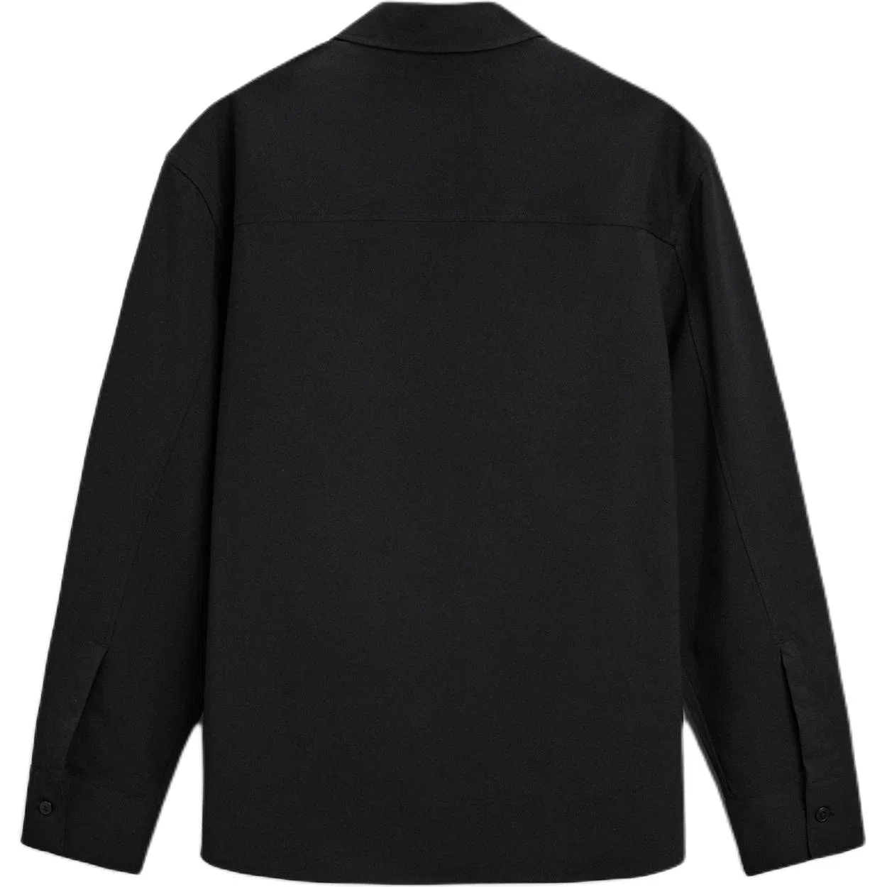 Мужская рубашка с отложным воротником ZARA, Black — фото 3