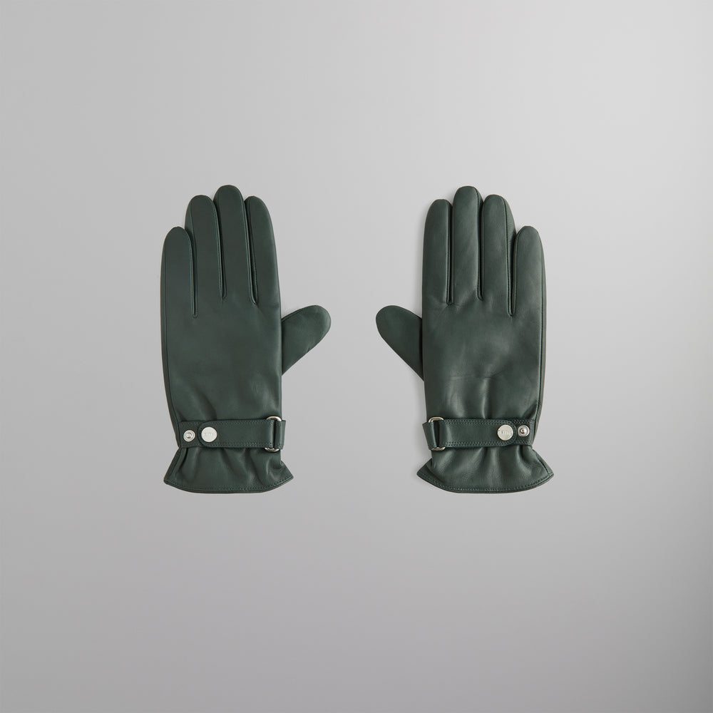 

Перчатки Kith Manhattan Leather Gloves, цвет Stadium