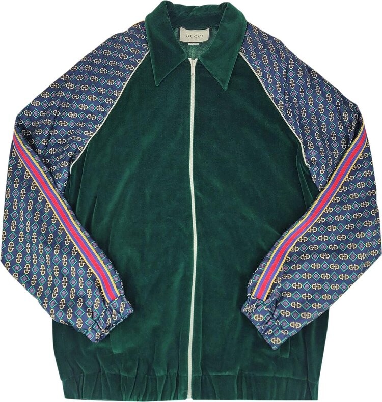 

Куртка Gucci Oversized Velvet Mixed Media Jacket Green, зеленый