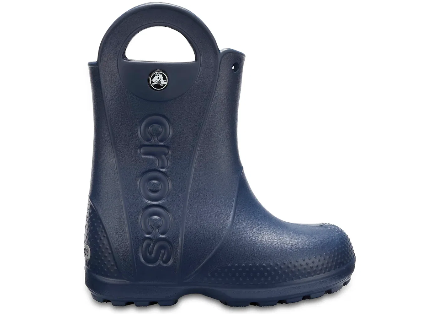 Детский дождевой сапог с ручками Crocs Handle It Rain Boot, Navy