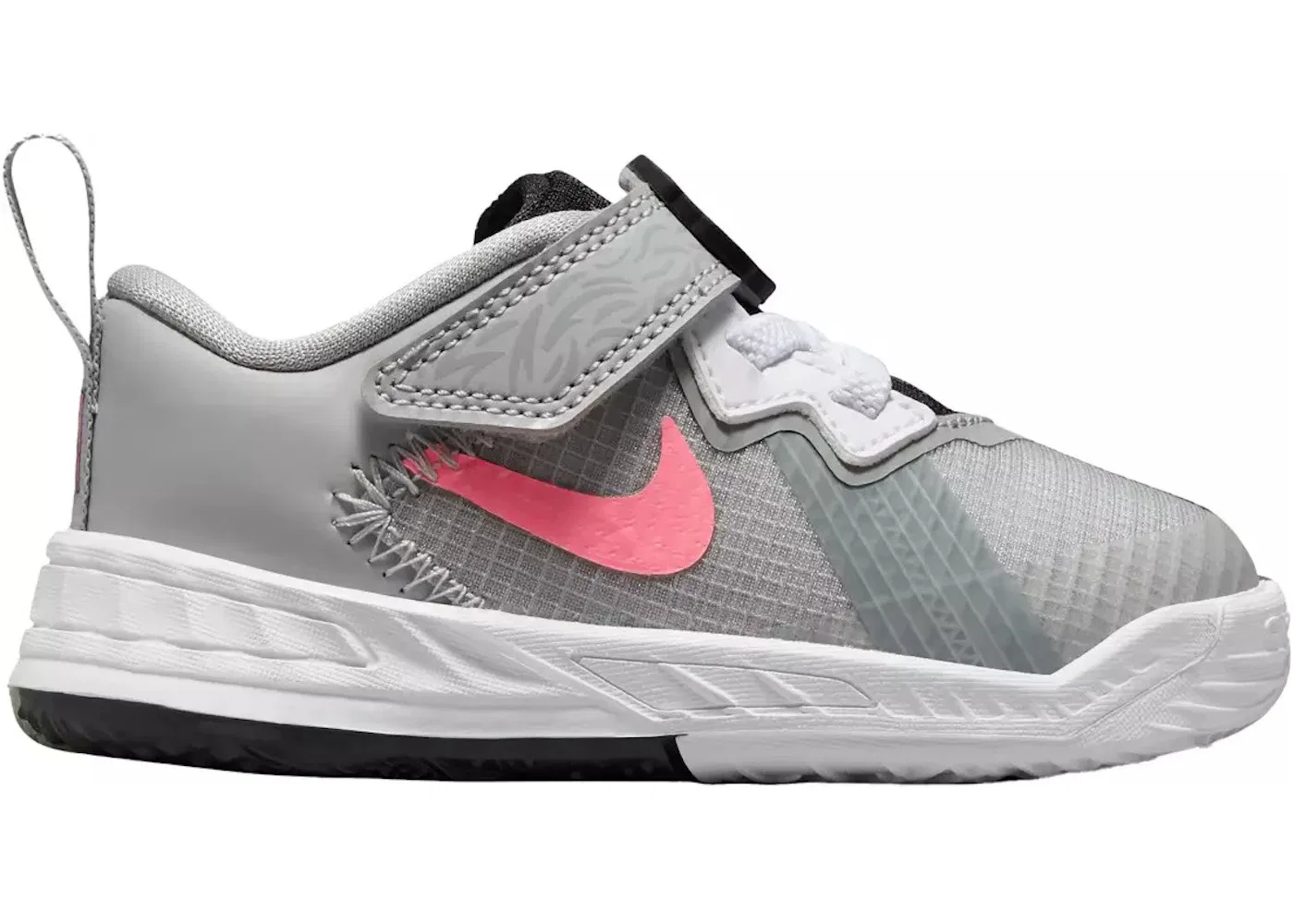 Детские кроссовки с принтом Nike LeBron 18 Low, Smoke Grey/Sunset Pulse