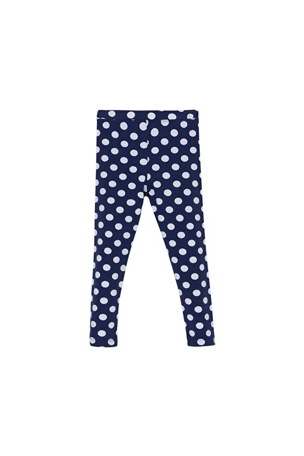 Детские леггинсы для девочек с принтом Lovetti, Light Navy Blue — фото 3