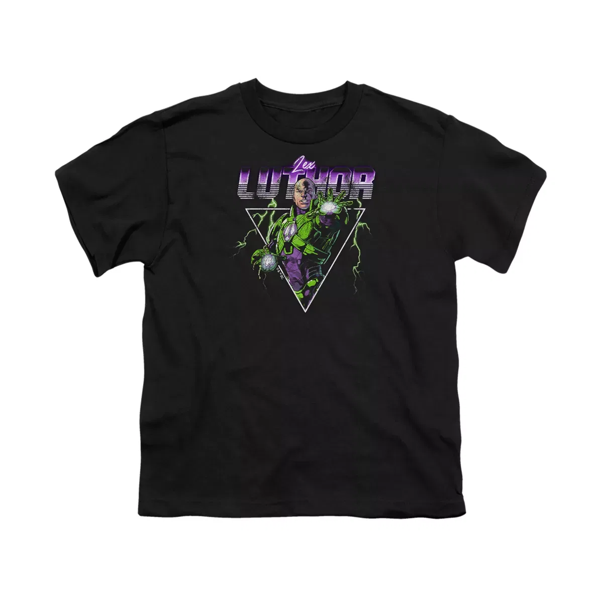 Детская футболка для мальчиков с принтом Justice League Lex Luthor Retro T-Shirt Justice League, Black — фото 2