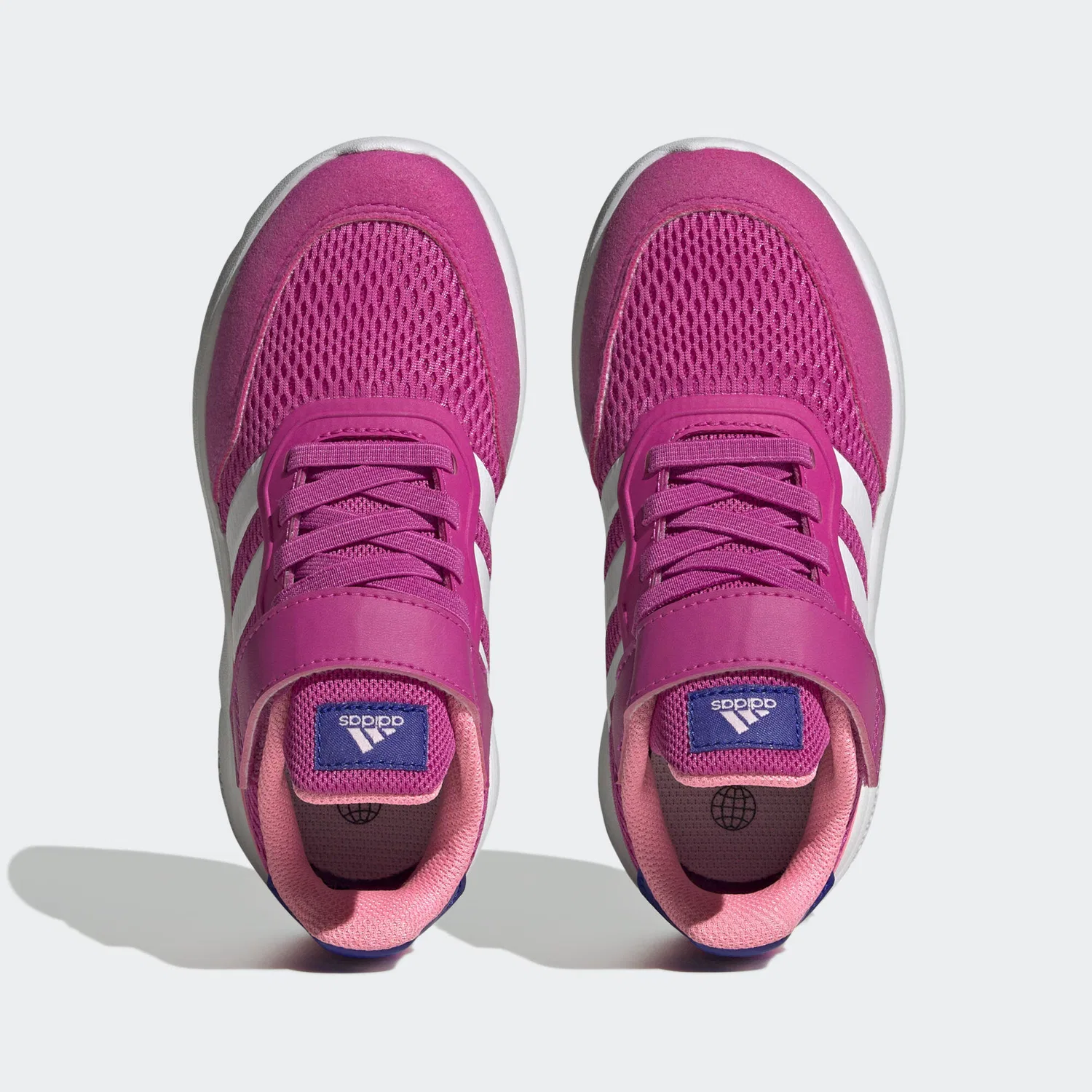 Детские кроссовки с эластичными шнурками Nebzed Elastic Lace Top Strap Adidas, Rosa Weiss — фото 3