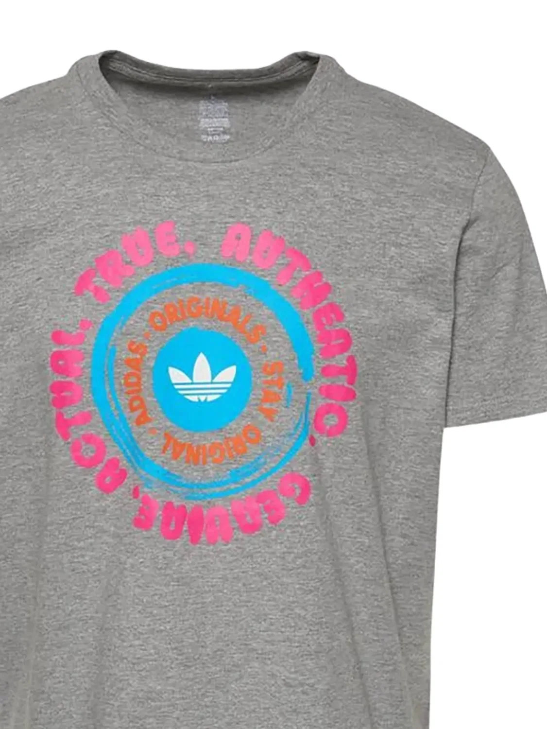 Футболка Originals с логотипом Adidas, серый — фото 2