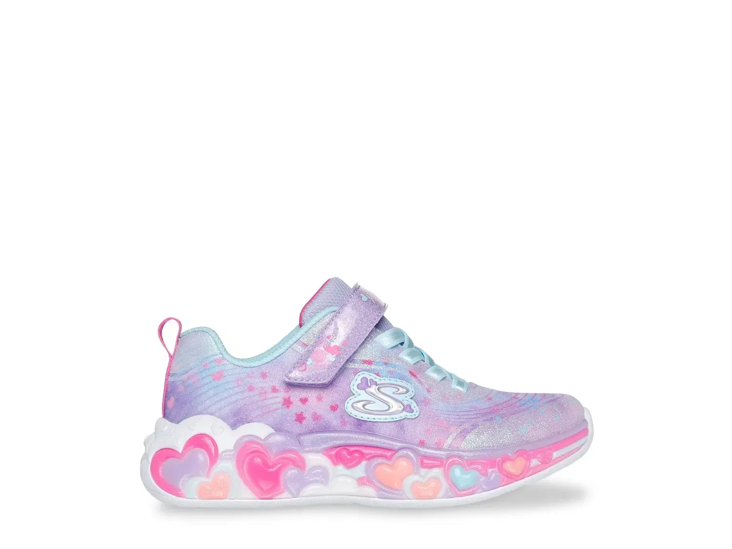 Кроссовки светящиеся Eternal Heart Lights Skechers, фиолетовый — фото 4