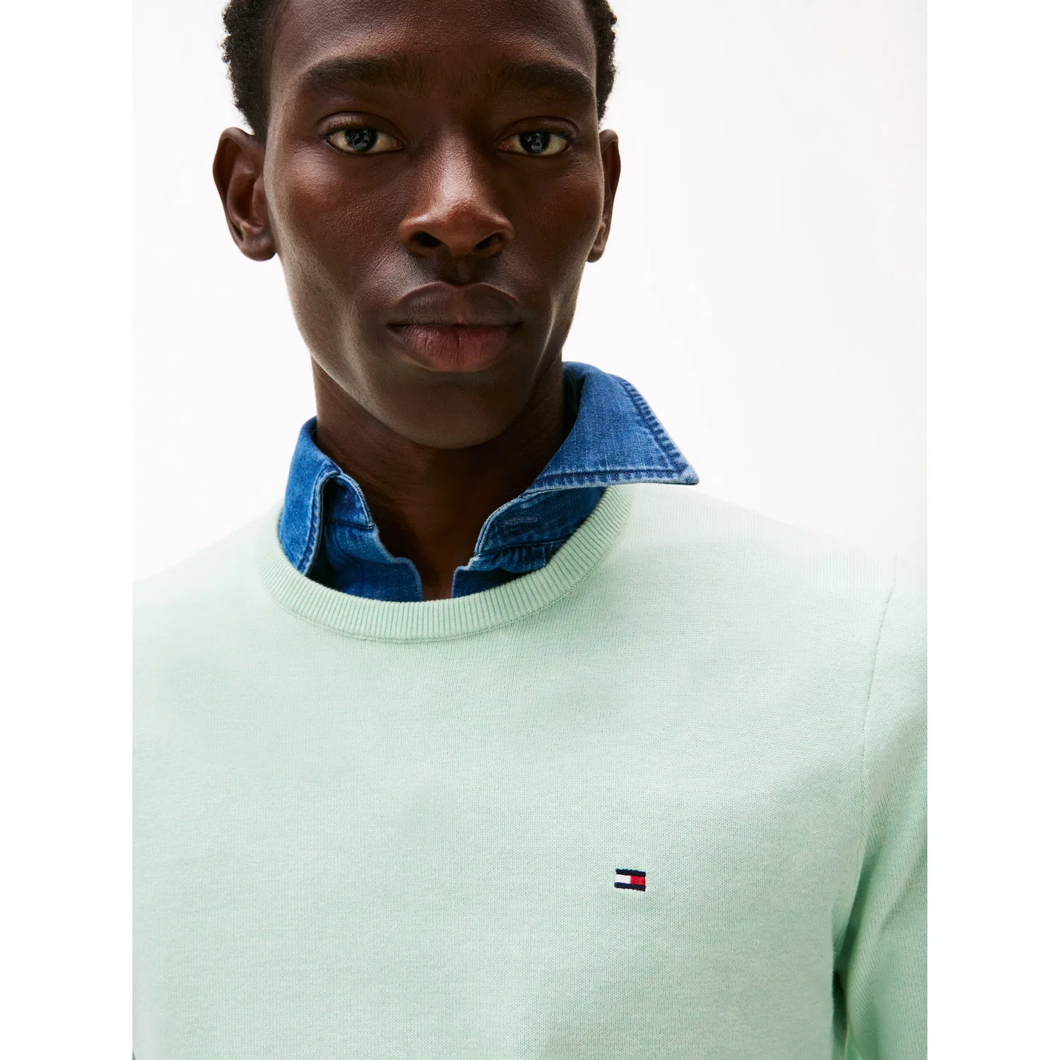 Мужской джемпер с круглым вырезом Essential Cotton Tommy Hilfiger, Green — фото 2