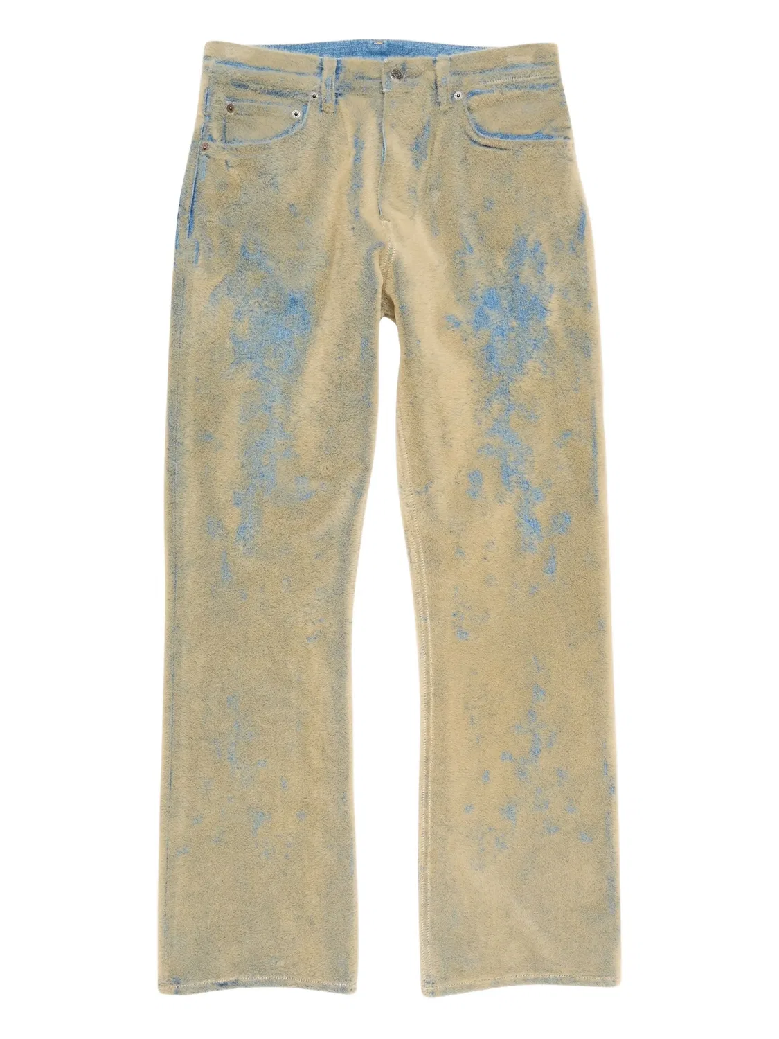 Текстурированные бежевые джинсы Acne Studios, бежевый