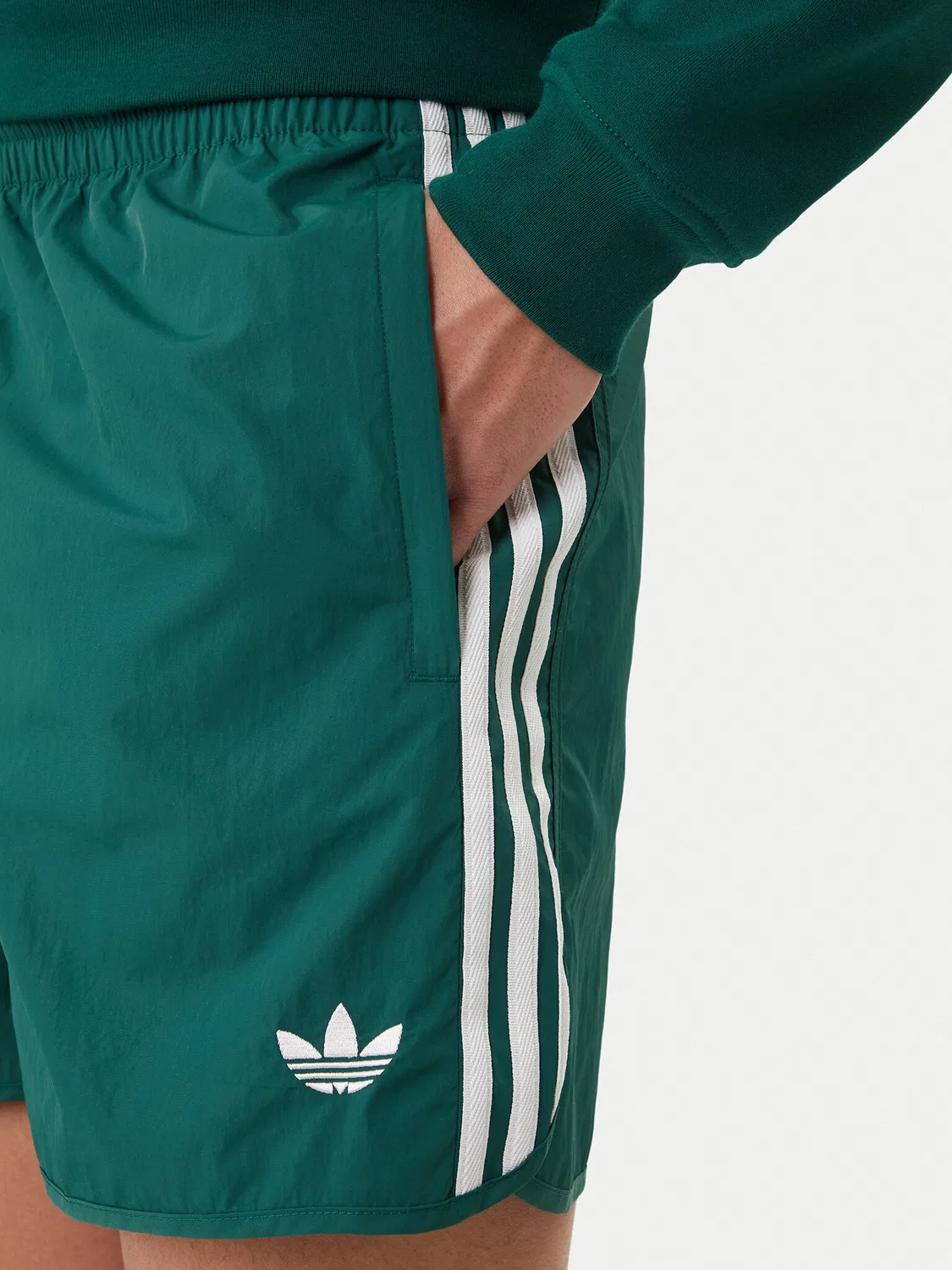 Мужские спортивные шорты стандартного кроя Sprinter Adidas, зеленый — фото 4