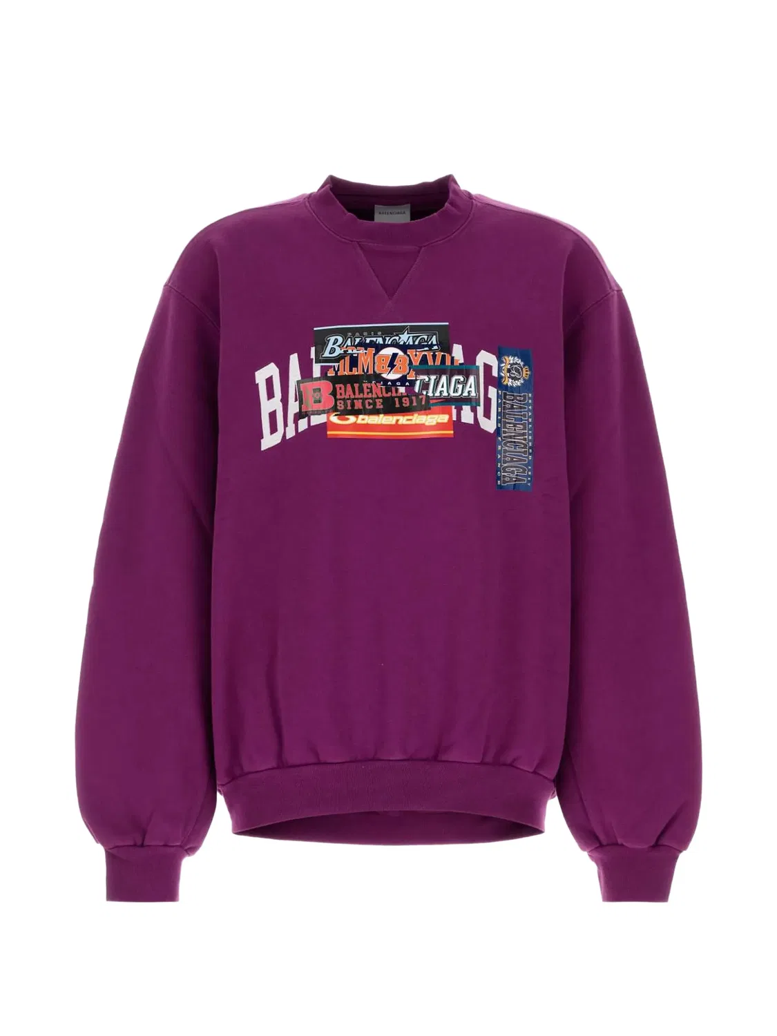 Balenciaga Свитшот с логотипом фиолетовый