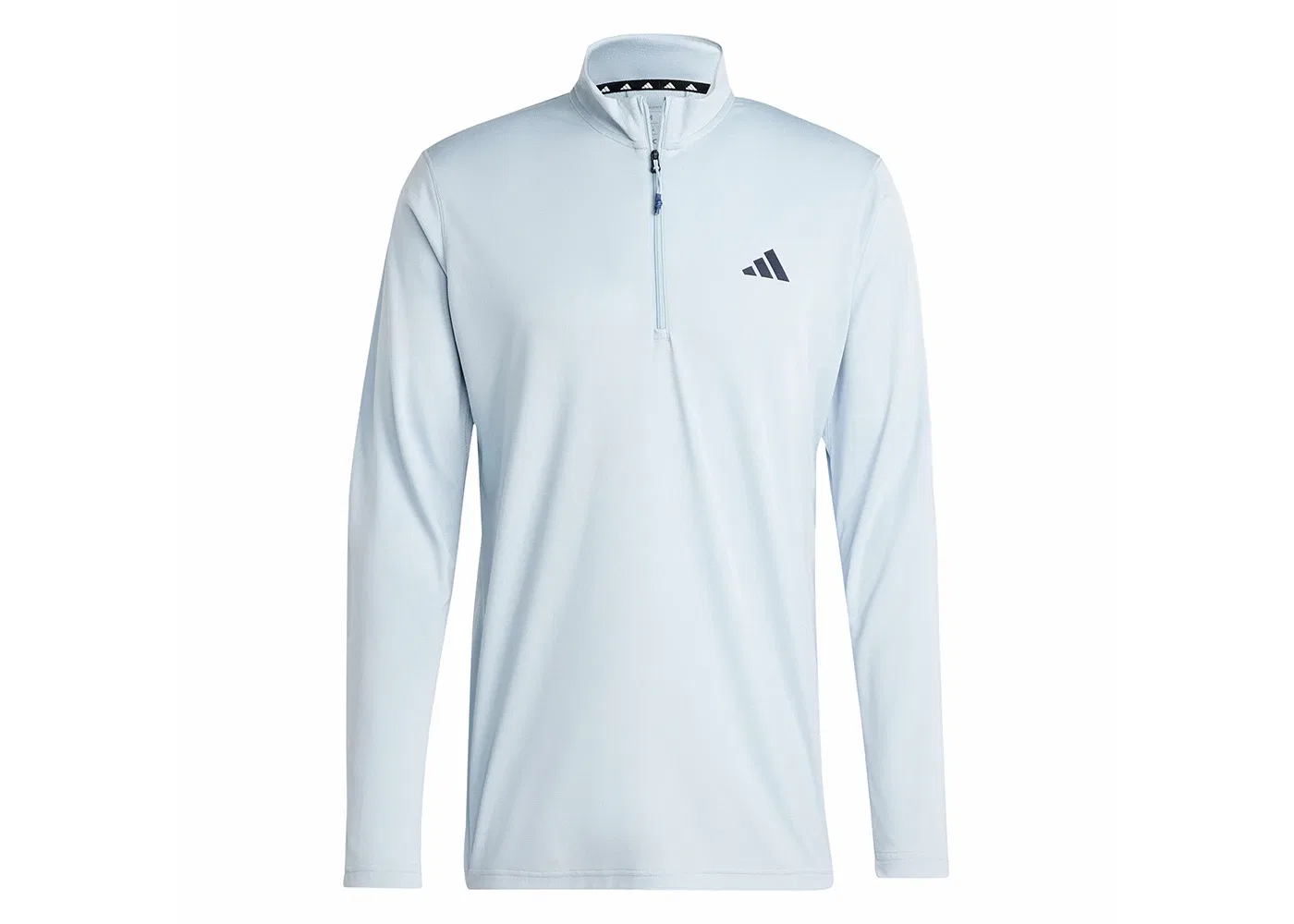 Мужская футболка с длинным рукавом на молнии Train Essentials Seasonal Training Adidas, цвет Wonder Blue/Legend Ink