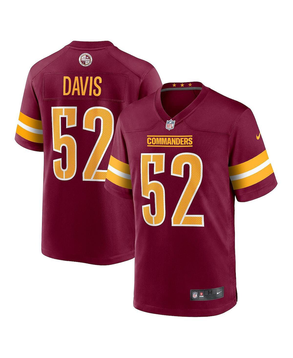 

Мужская джерси jamin davis burgundy washington commanders game Nike