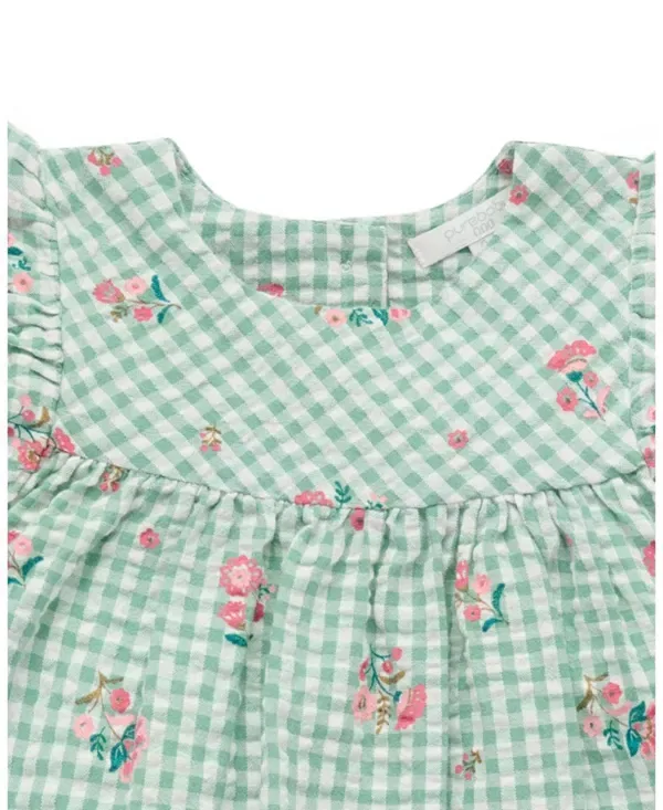 Детский комплект для девочек с воланами Frida Ruffle Top & Bloomer Set Purebaby, Frida Print — фото 4