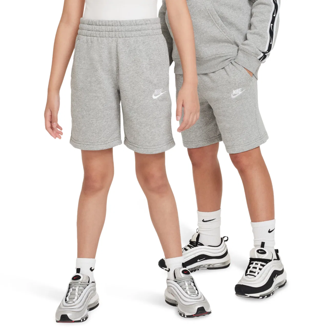Шорты для мальчиков Club Fleece Nike, серый/белый
