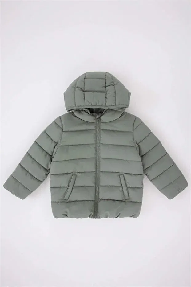 Детское пальто с капюшоном Defacto, Green