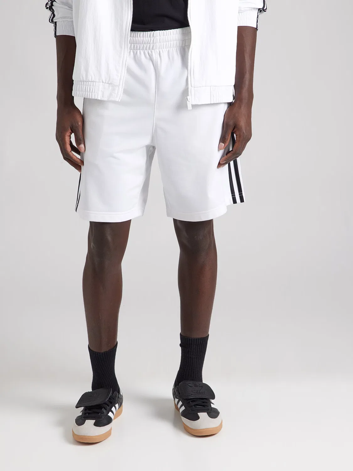Шорты Adidas Originals Regular Pants Firebird белого цвета — фото 2