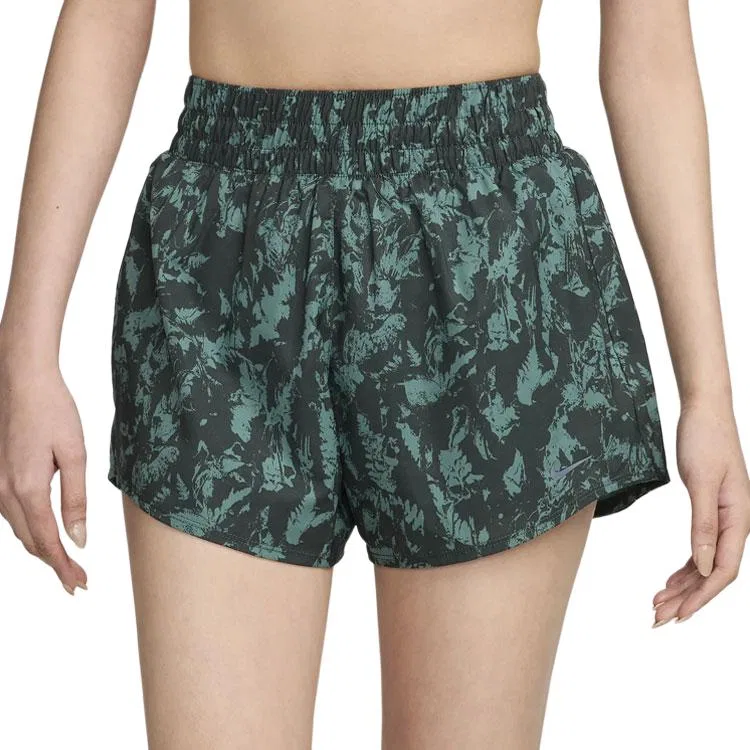 Женские шорты с принтом Dri FIT с высокой посадкой и подкладкой, 3 дюйма Vintage Green/Bicoastal/Black, Nike — фото 4