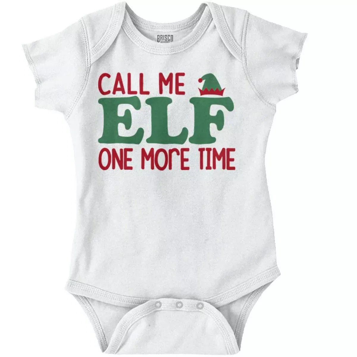 Детское боди для девочек и мальчиков с принтом Christmas Call Me Elf One More Time Brisco Brands, Black