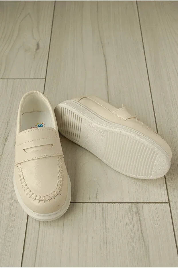 Детские повседневные туфли для мальчиков из искусственной кожи Basics Özcan, Cream Patent Leather — фото 3