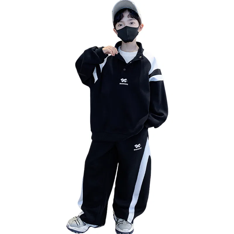 Детский спортивный комплект для мальчиков из футера Lanza, Navy Blue