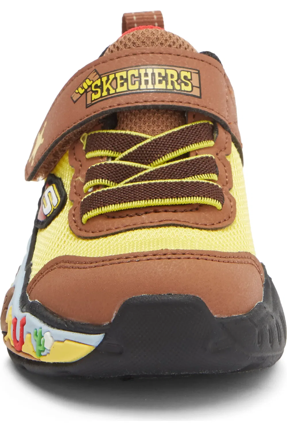 Кроссовки детские спортивные Play Scene Skechers, коричневый мультиколор — фото 4