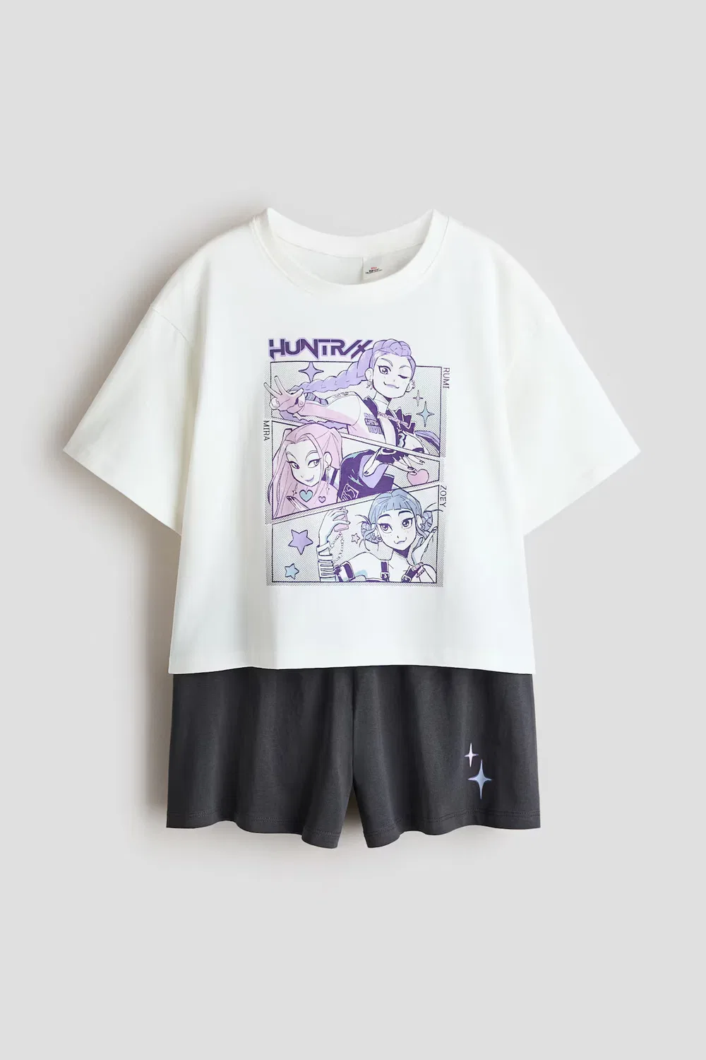 Пижама из набивного хлопка H&M, Weiß/Kpop Demon Hunters