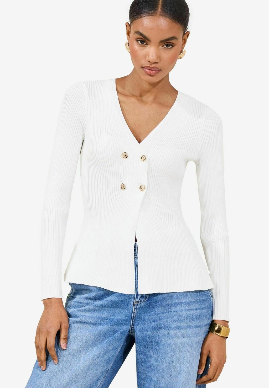 

Кардиган DOUBLE PEPLUM Lipsy, кремовый