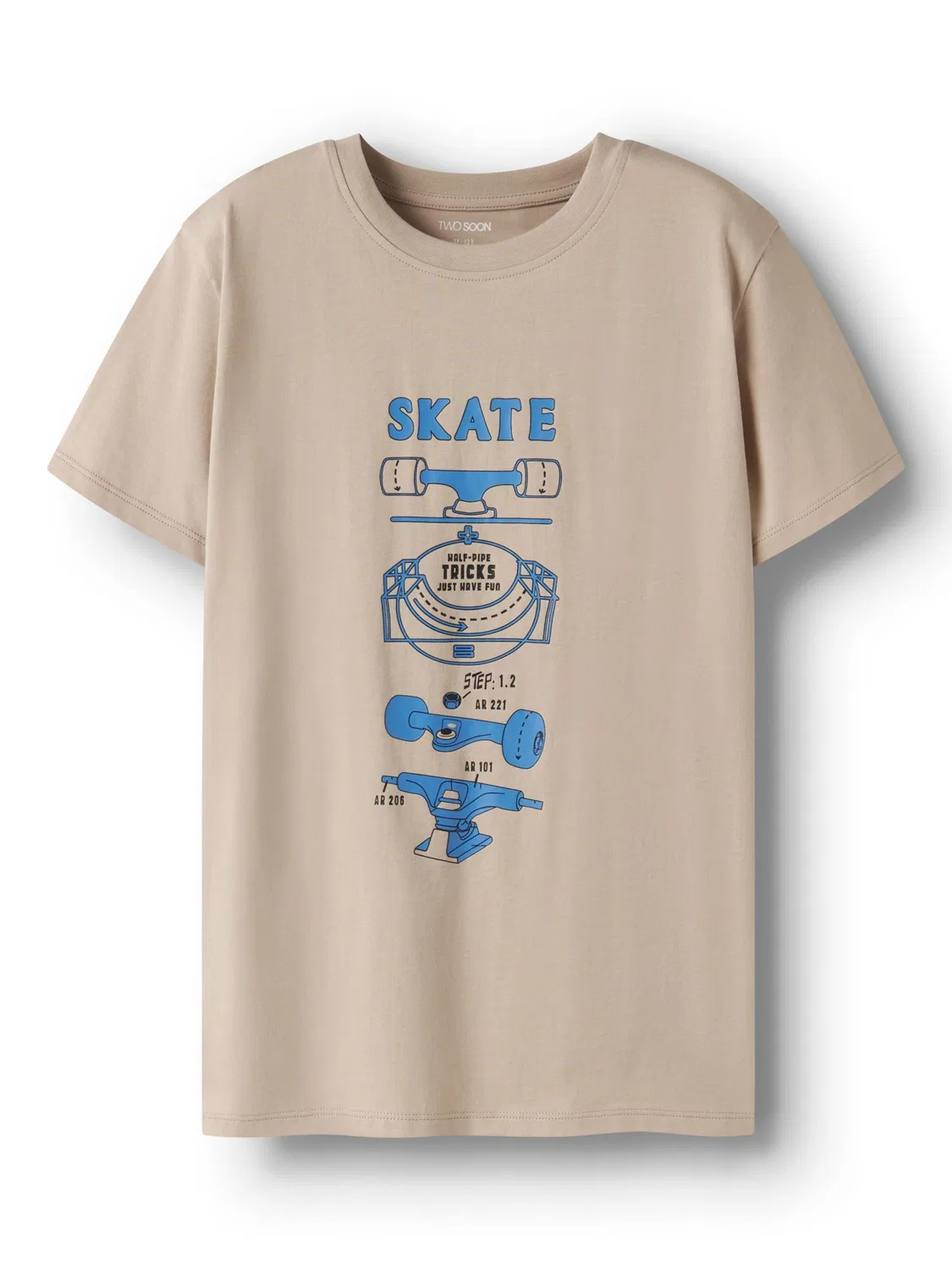 Футболка Two Soon, Beige/Blue — фото 3
