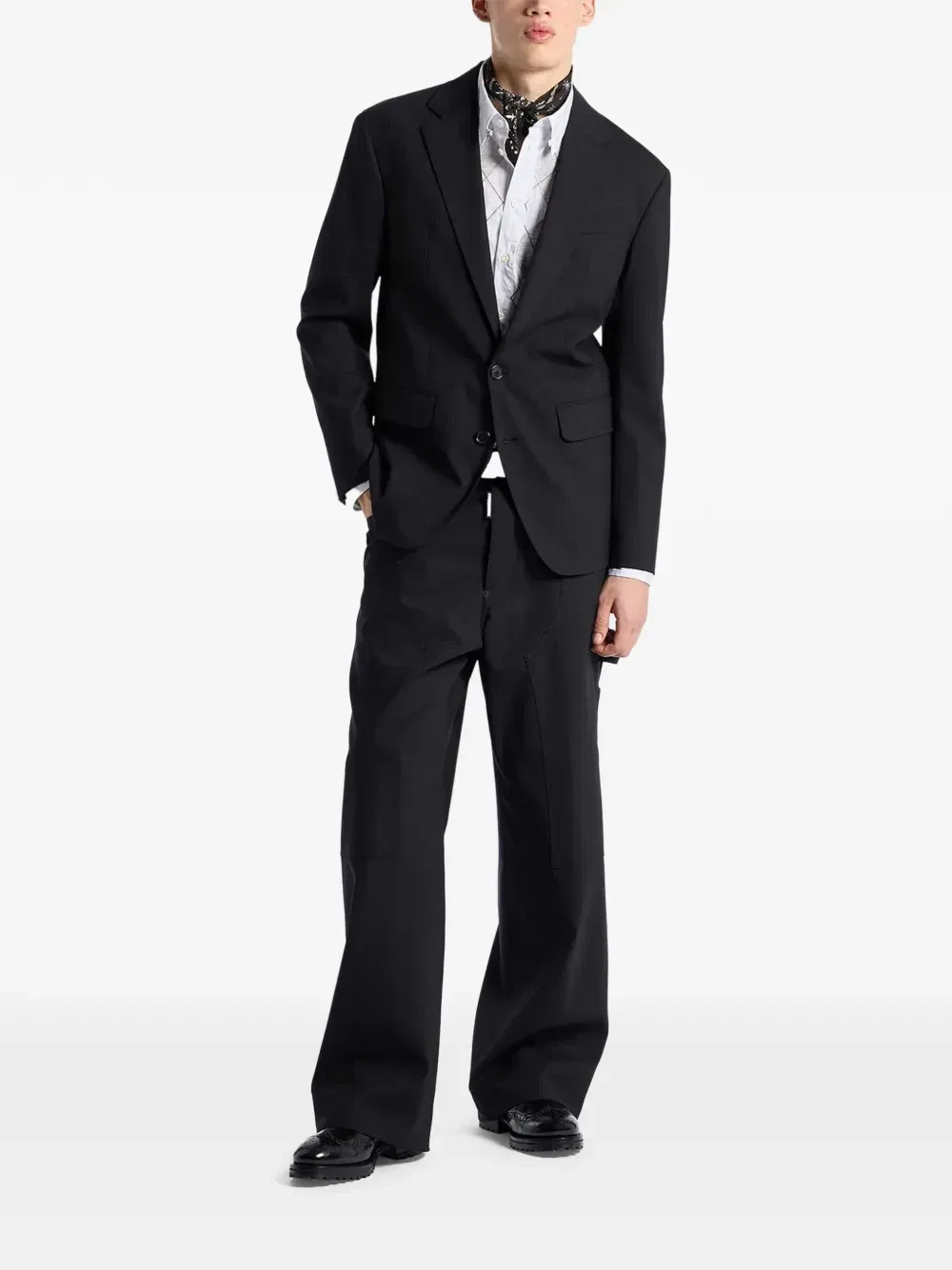 Шерстяной пиджак Dan из камвольной шерсти Tailored2 DSQUARED2, черный — фото 2