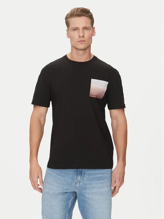 Футболка regular fit Ombre Bonded Calvin Klein, черный