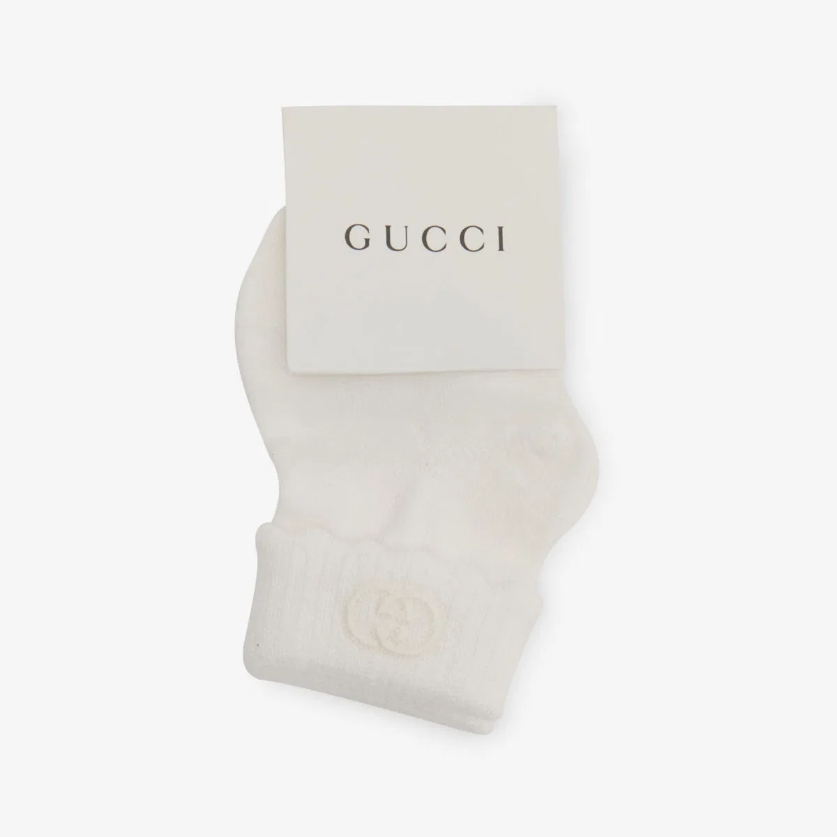 Хлопковые носки с вышитым логотипом Gucci, белый