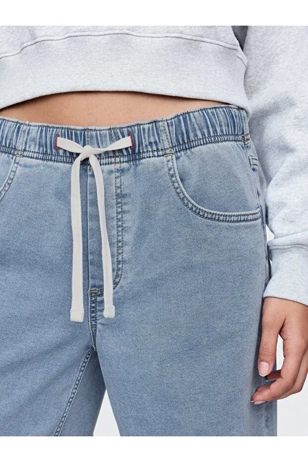 Женские джинсы свободного кроя с заниженной талией Gap, Blue-000 — фото 2