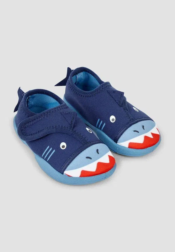 Детские туфли для плавания на пляже Shark, стандартный размер Jojo Maman Bebe, темно-синий — фото 2