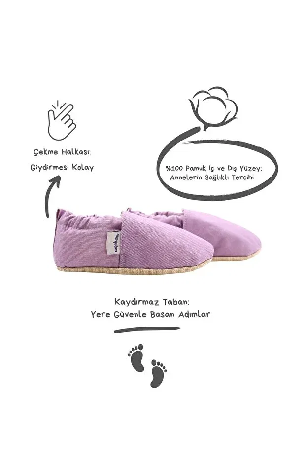 Детские пинетки хлопковые Morgedan, Purple