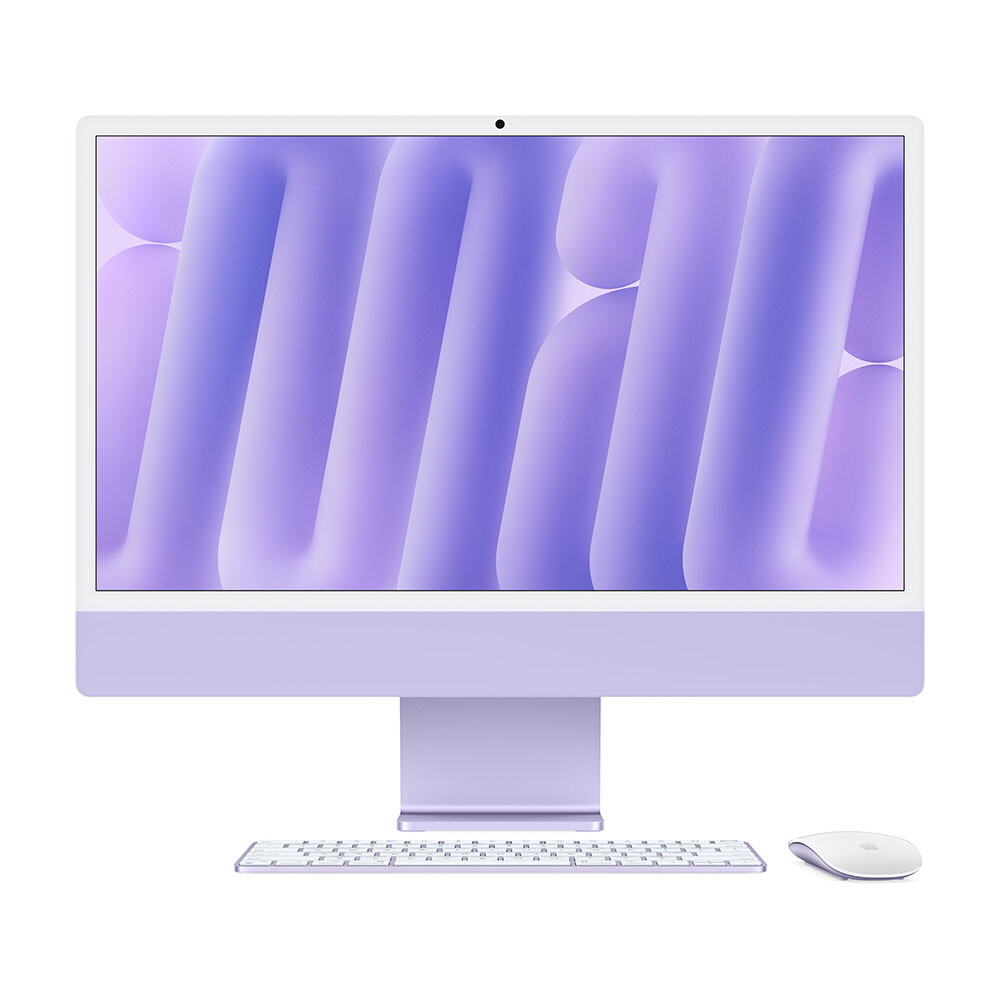 

Моноблок Apple iMac 24'' М4 (2024), 10 CPU/10 GPU, 16 ГБ/1 ТБ, Nano-texture glass, Purple, английская клавиатура