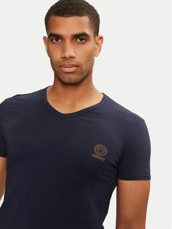 Футболка regular fit Versace, темно-синий — фото 4