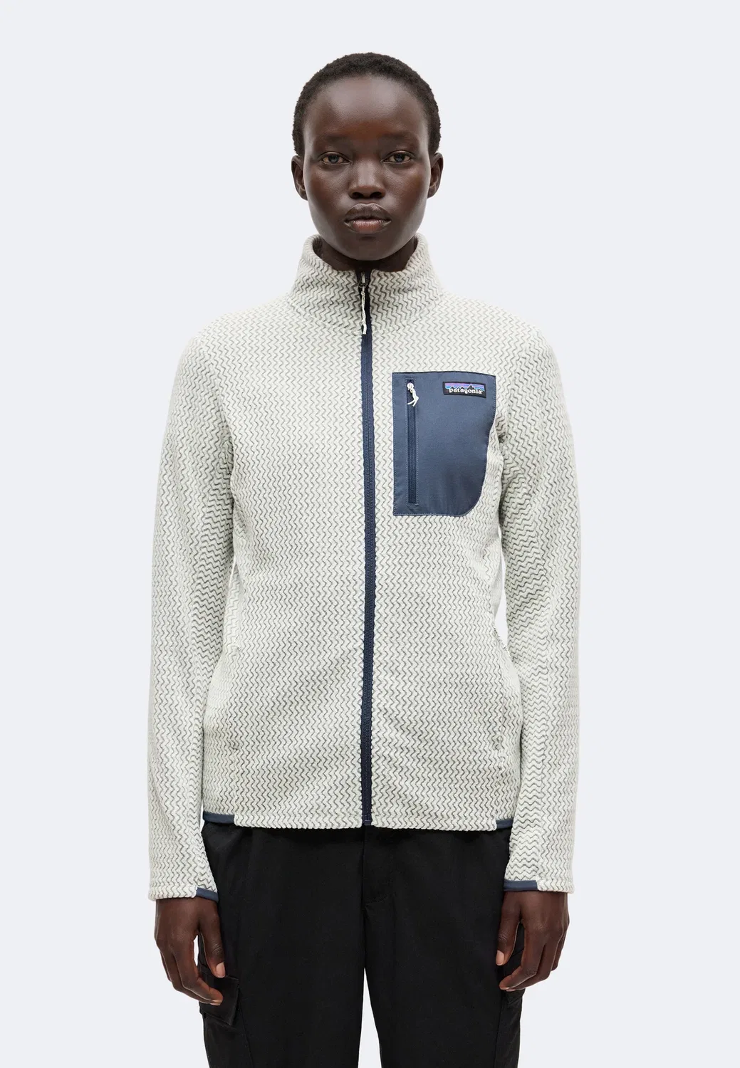 Куртка R1 air - флисовая Patagonia, Birch White