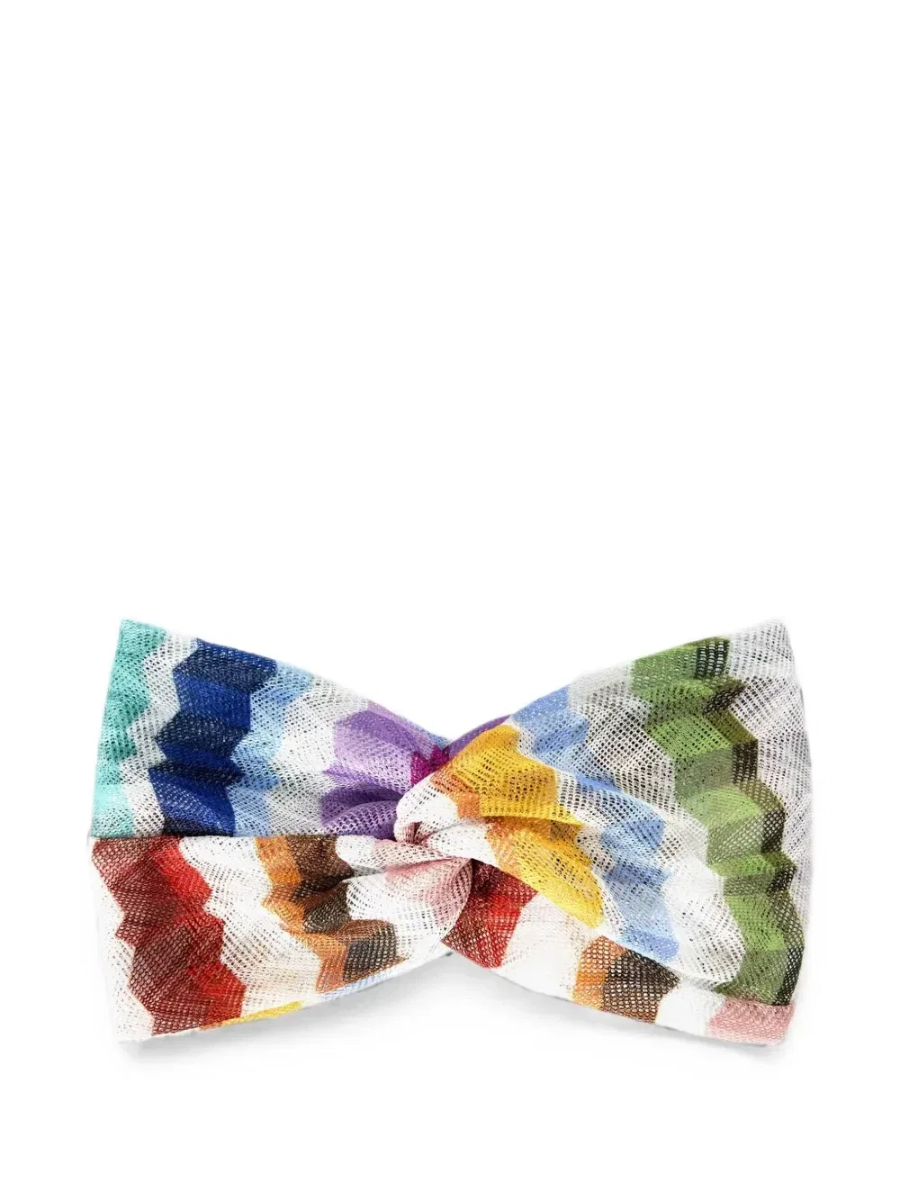 Повязка на голову из трикотажа в виде зигзага twisted Missoni, белый