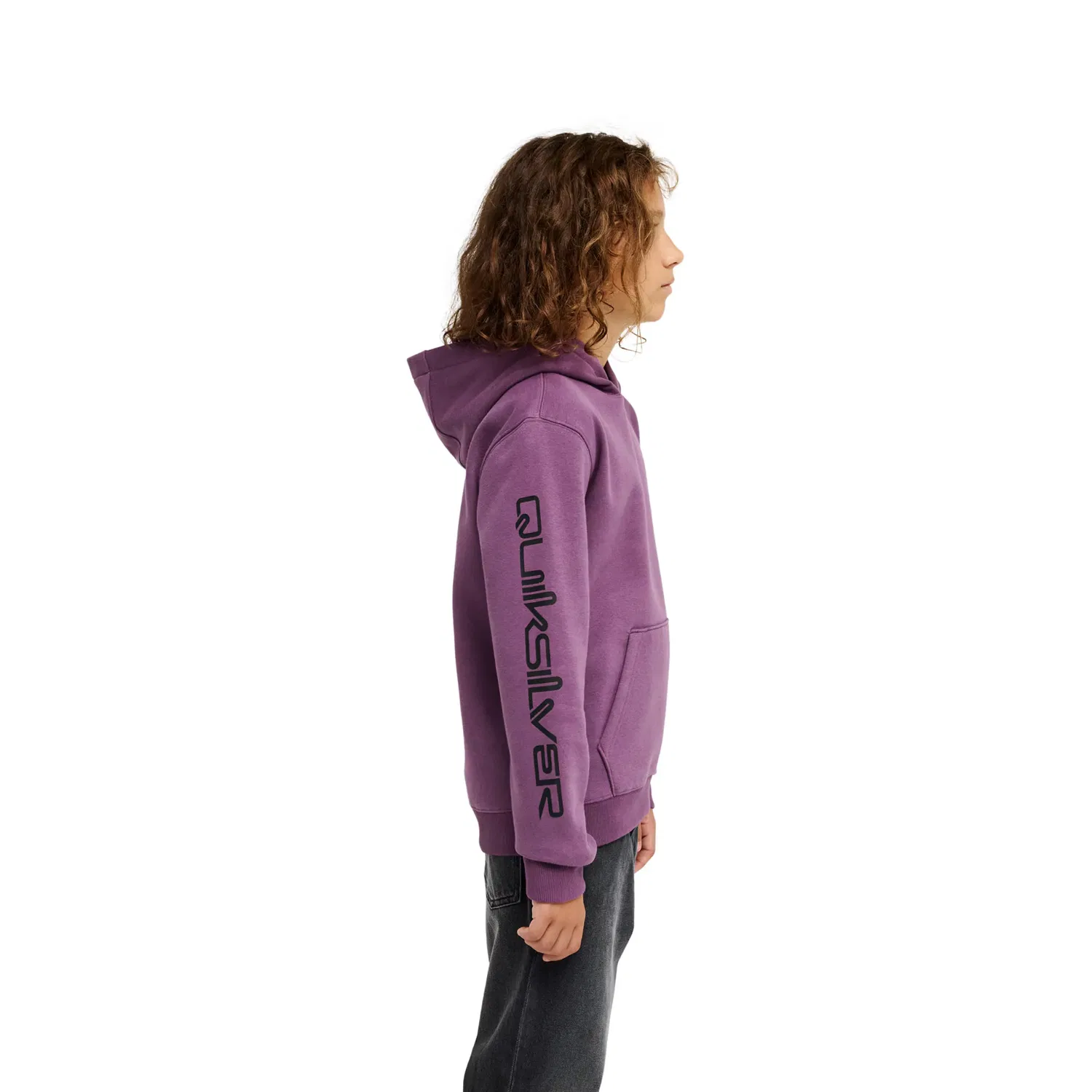 Детская худи для мальчиков из флиса с принтом Omni Logo Quiksilver, Purple — фото 4