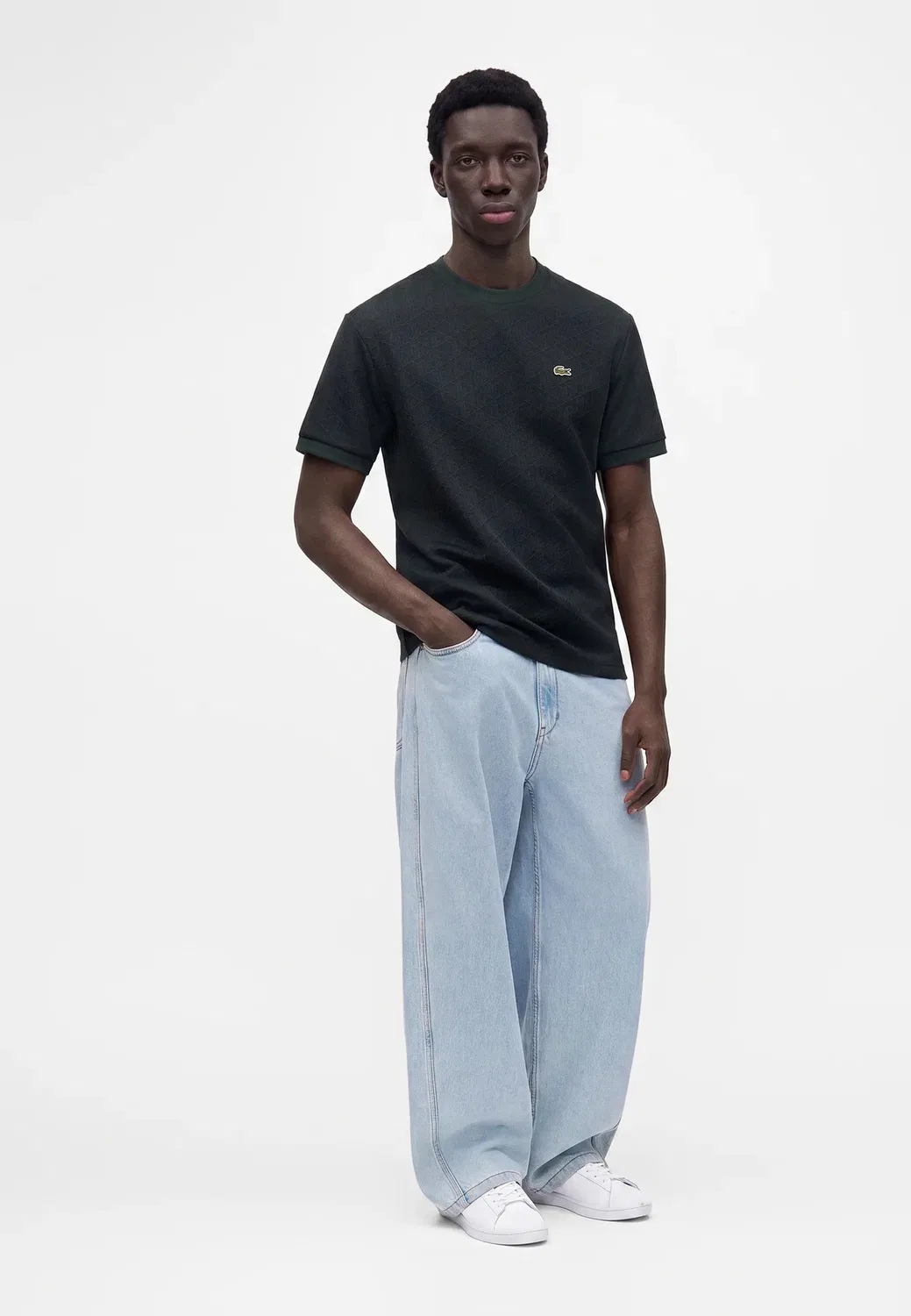 Простая футболка Lacoste, Vert Fonce — фото 2